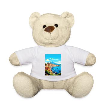 Naples Italy Decoration Vintage Travel Poster WPA - Teddy Bear - white - Front