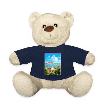 Palma De Mallorca Spanien Vintage Reiseposter WPA - Teddy - French Navy - Vorne