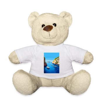 Capri Italy Decoration Vintage Travel Poster WPA - Teddy Bear - white - Front