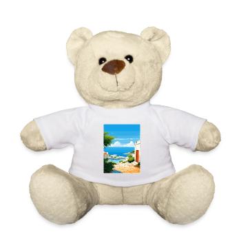 Pouilles Italie Vintage voyage affiche WPA Souvenir - Nounours - blanc - Devant