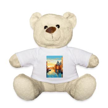 Venise Italie Décoration St Mark S Square Souvenir - Nounours - blanc - Devant