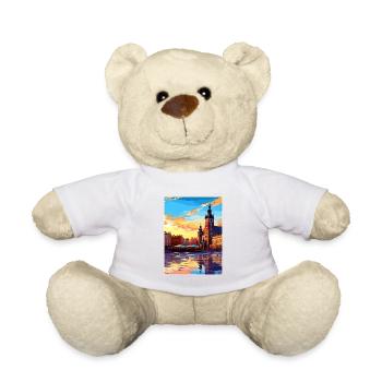 Cracovie Pologne Vintage voyage affiche WPA Souvenir - Nounours - blanc - Devant