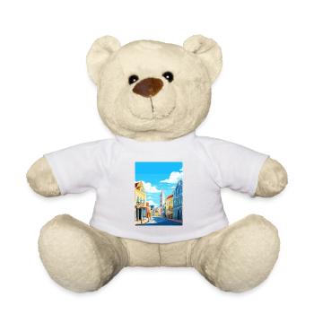 Aveiro Portugal Vintage voyage affiche WPA Souvenir - Nounours - blanc - Devant