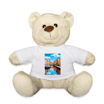 Aveiro Portugal Vintage voyage affiche WPA Souvenir - Nounours - blanc - Devant