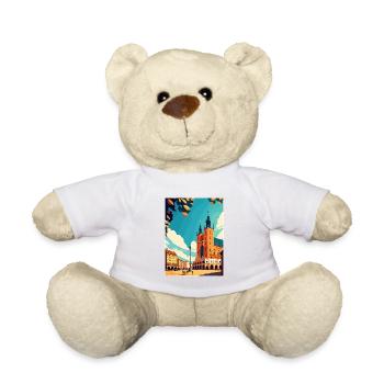Cracovie Pologne Vintage voyage affiche WPA Souvenir - Nounours - blanc - Devant