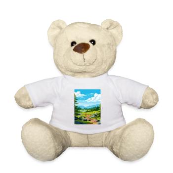 Serra Da Estrela Portugal Vintage Travel Poster - Teddy Bear - white - Front