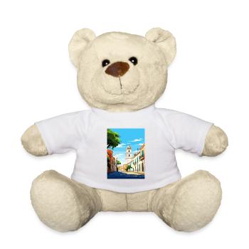 Faro Portugal Vintage voyage affiche WPA Souvenir - Nounours - blanc - Devant