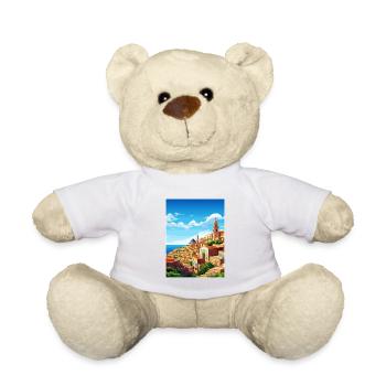 Malta Vintage Travel Poster WPA Souvenir - Teddy Bear - white - Front