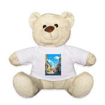 Braga Portugal Vintage voyage affiche WPA Souvenir - Nounours - blanc - Devant