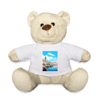 Aveiro Portugal Vintage voyage affiche WPA Souvenir - Nounours - blanc - Devant