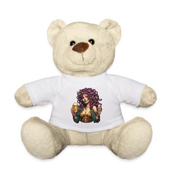 Medusa / griechische Mythologie / Schlangenkopf - Teddy - Weiß - Vorne