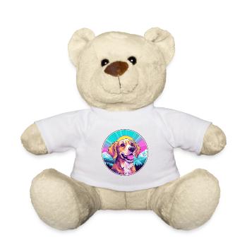 Chien Aquarelle Dessin Animé Kawaii Animal De Compagnie Animal Coloré - Nounours - blanc - Devant