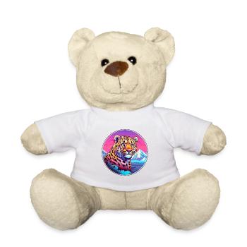 Léopard Aquarelle Dessin Animé Kawaii Animal De Compagnie Animal Couleur - Nounours - blanc - Devant