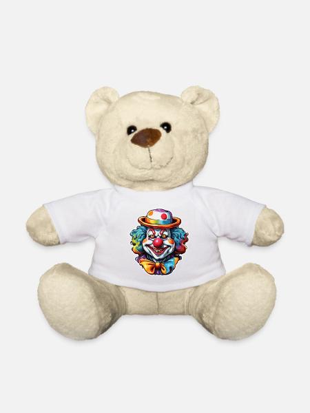 Clown / Zirkus / Fasching / Karneval / verspielt - Teddy - Weiß