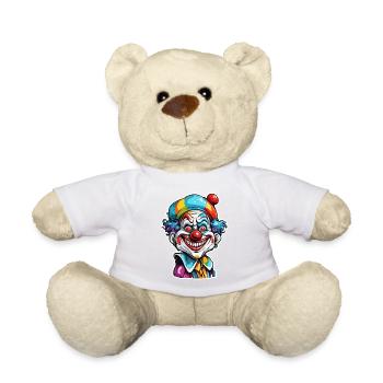 Clown / Cirque / Carnaval / Carnaval / Ludique - Nounours - blanc - Devant