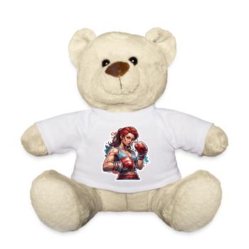 Boxer / Sports / Fight / Arena / Boxing Ring / Fists - Teddy Bear - white - Front