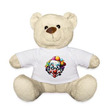 Clown / Zirkus / Fasching / Karneval / verspielt - Teddy - Weiß - Vorne
