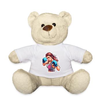 Boxer / Sports / Fight / Arena / Boxing Ring / Fists - Teddy Bear - white - Front
