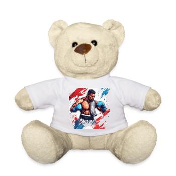 Boxer / Sports / Fight / Arena / Boxing Ring / Fists - Teddy Bear - white - Front