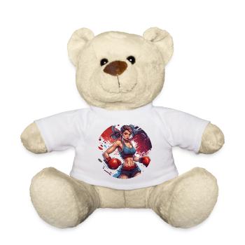 Boxer / Sports / Fight / Arena / Boxing Ring / Fists - Teddy Bear - white - Front
