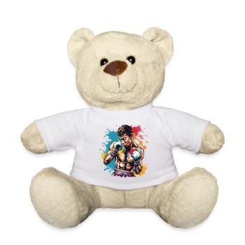 Boxer / Sports / Fight / Arena / Boxing Ring / Fists - Teddy Bear - white - Front