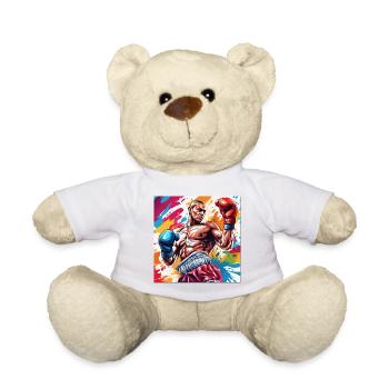 Boxer / Sports / Fight / Arena / Boxing Ring / Fists - Teddy Bear - white - Front