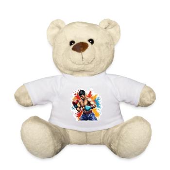 Boxer / Sports / Fight / Arena / Boxing Ring / Fists - Teddy Bear - white - Front