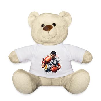 Boxer / Sports / Fight / Arena / Boxing Ring / Fists - Teddy Bear - white - Front