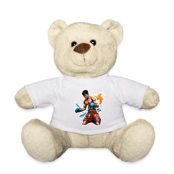 Boxer / Sports / Fight / Arena / Boxing Ring / Fists - Teddy Bear - white - Front