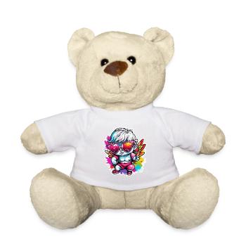 Cupidon / Amour / Flèche / Coeur / Saint Valentin - Nounours - blanc - Devant