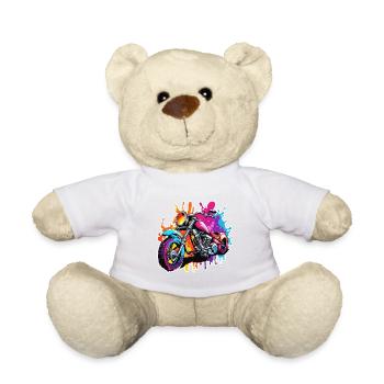 Biker / Motorrad Fahrer / Biker / Zweirad / Cross - Teddy - Weiß - Vorne