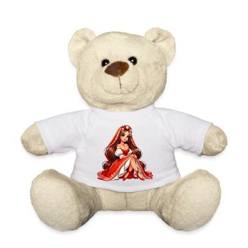 Ded Moroz Snegurotschka russischer Weihnachtsmann - Teddy - Weiß - Vorne