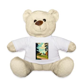 Greenwich Park Londres Vintage Voyage Affiche WPA - Nounours - blanc - Devant