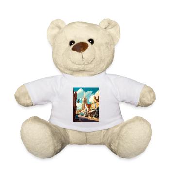 Burnham Market Angleterre Vintage voyage affiche WPA - Nounours - blanc - Devant