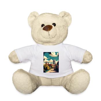 Bury S Edmunds England Vintage Travel Poster WPA - Teddy Bear - white - Front