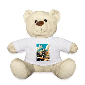 Hampton Palace England Vintage Travel Poster WPA - Teddy Bear - white - Front