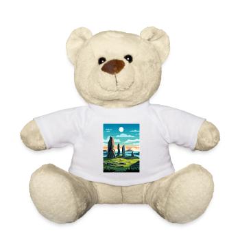 Isle Of Lewis Schottland Vintage Reiseposter WPA - Teddy - Weiß - Vorne
