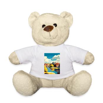 Newark On Trent England Vintage Travel Poster WPA - Teddy Bear - white - Front