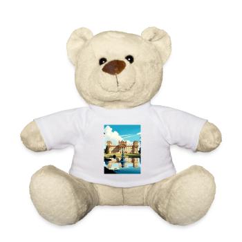 Blenheim Palace England Vintage Travel Poster WPA - Teddy Bear - white - Front