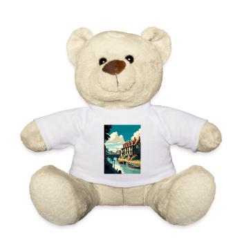 Canterbury Angleterre Kent Vintage voyage affiche WPA - Nounours - blanc - Devant
