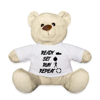 Lustige Läufer Routine - Teddy - Weiß - Vorne