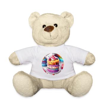 Gâteau d’anniversaire / Gâteau / Joyeux anniversaire / Gâteau - Nounours - blanc - Devant