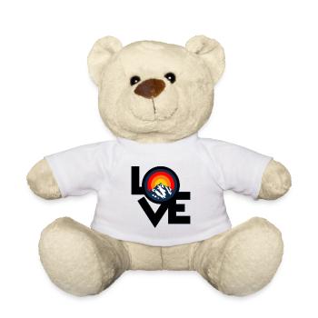 Ich Liebe Berge – I Love Mountains Retro Design - Teddy - Weiß - Vorne