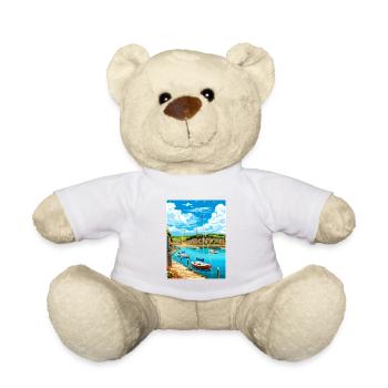 St Austell Cornwall Vintage voyage affiche Souvenir - Nounours - blanc - Devant