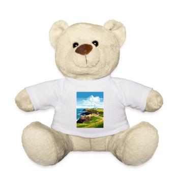 Lizard Point Angleterre Vintage voyage affiche WPA Art - Nounours - blanc - Devant
