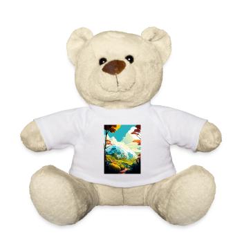 Eden Project England Vintage Reiseposter WPA Kunst - Teddy - Weiß - Vorne