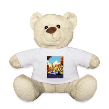 Cotswolds Angleterre Royaume-Uni Vintage voyage affiche WPA Art - Nounours - blanc - Devant