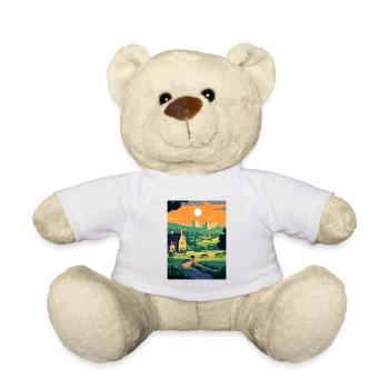 Cotswolds Angleterre Royaume-Uni Vintage voyage affiche WPA Art - Nounours - blanc - Devant