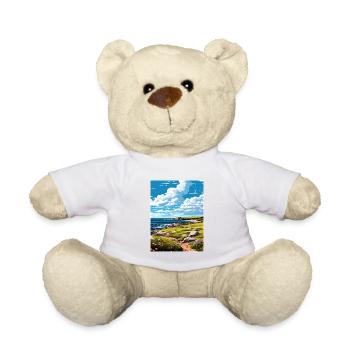 Isle Of Coll Schottland Vintage Reiseposter WPA - Teddy - Weiß - Vorne