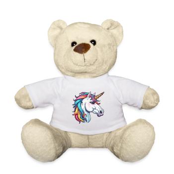 Einhorn / Fabelwesen / Märchen / Magie / Glitzer - Teddy - Weiß - Vorne